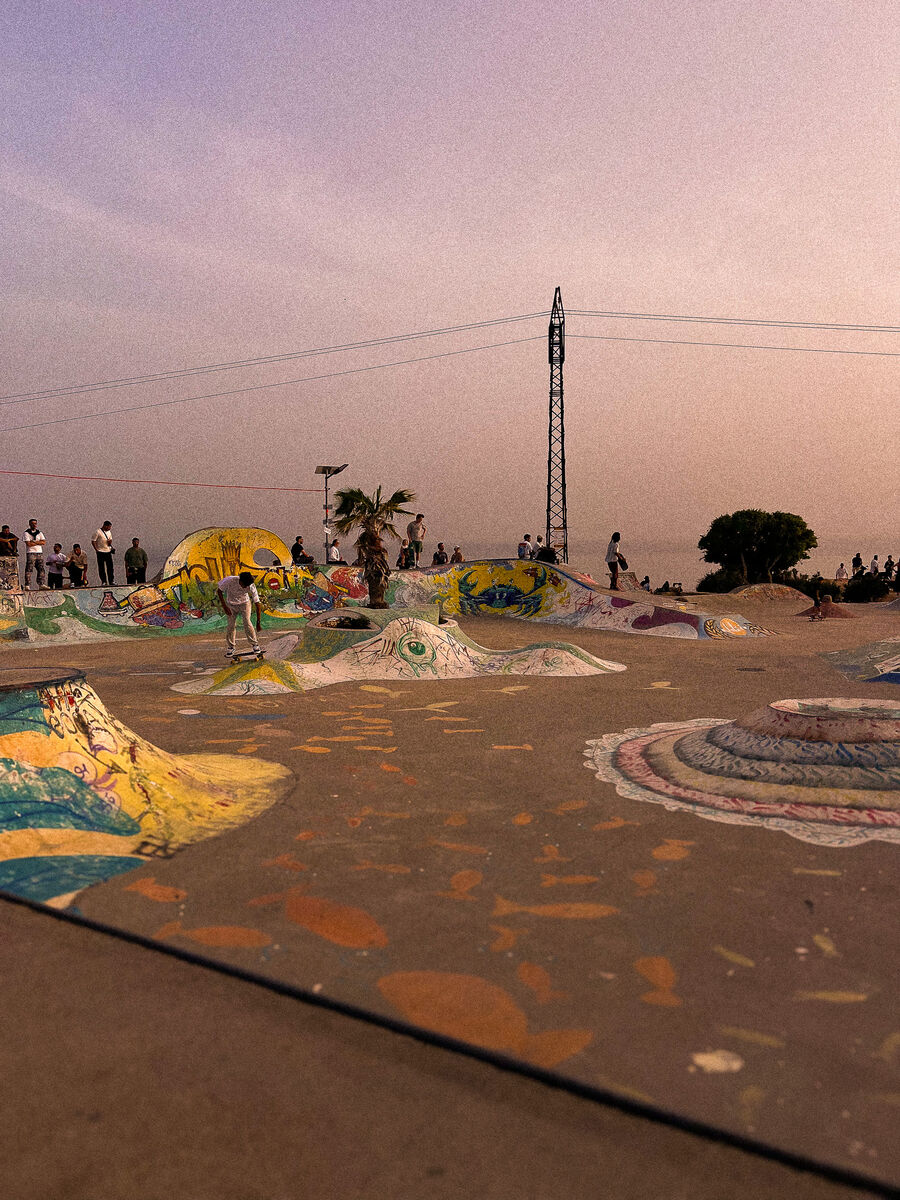 Skatepark at sunset